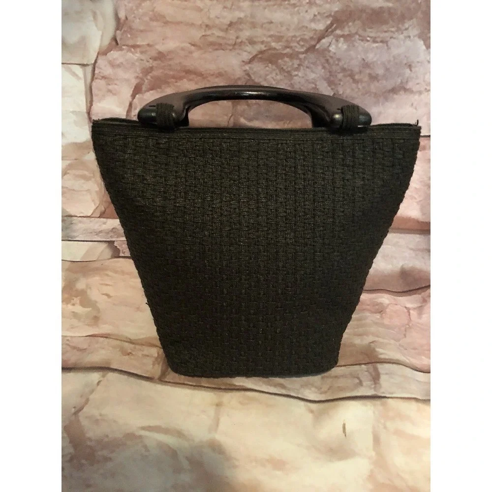 Talbot Women's Small Hand Bag Purse Woven  Lined‎ Brown